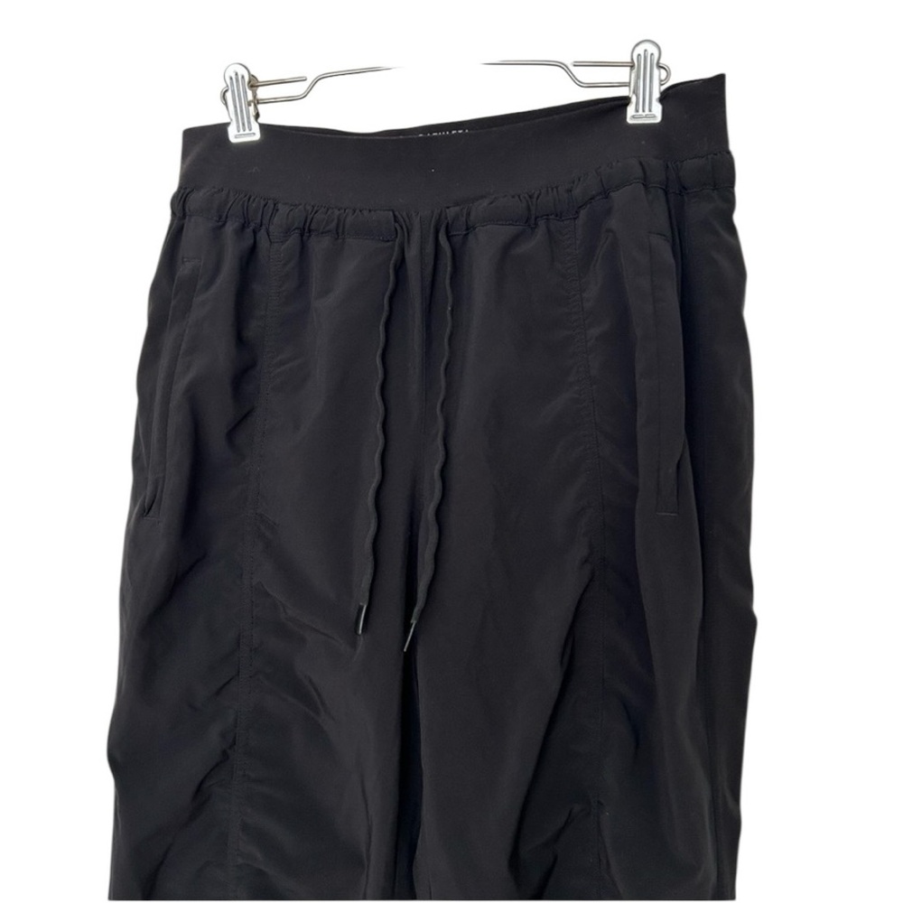 Athleta Black Ruched Leg Attitude Pants size 14 - Picture 6 of 10